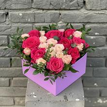 Цветочная композиция из Розы в коробке в Ягодное