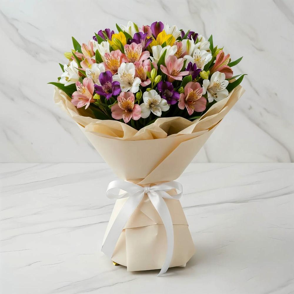 Букет цветов из: Альстромерии в Ягодное