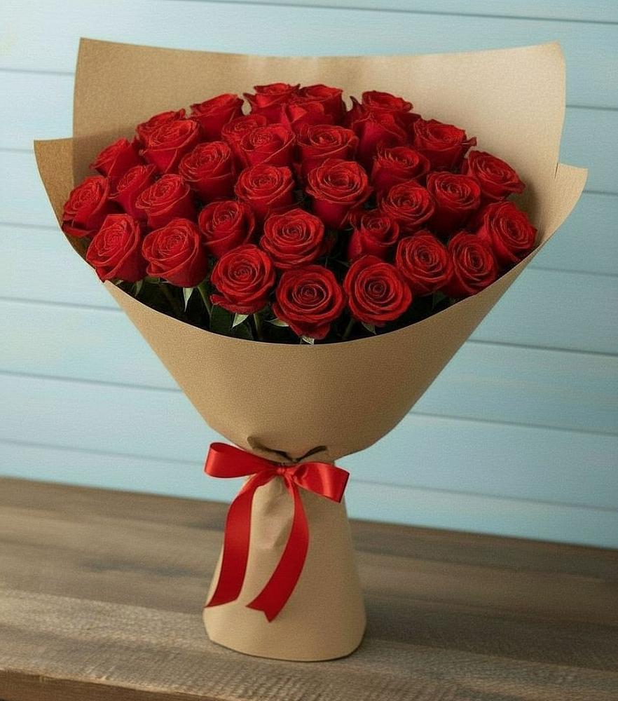 Букет Красные розы Милано в Ягодное
