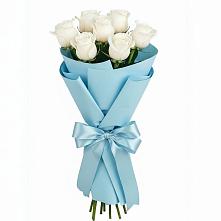 Букет 7 белых роз Проуд в Ягодное