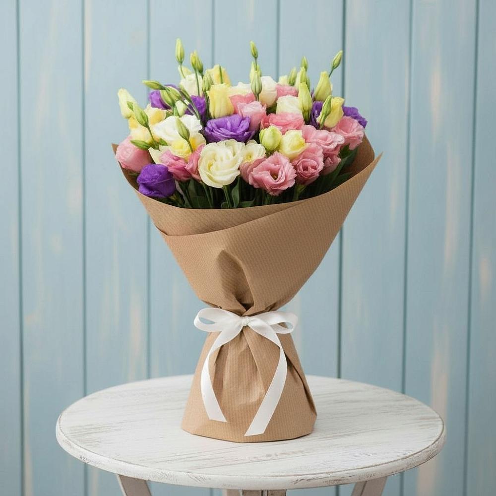 Букет цветов из: Лизиантусы в Ягодное