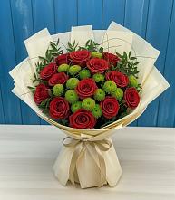 Букет цветов из:  Розы и Хризантемы в Ягодное