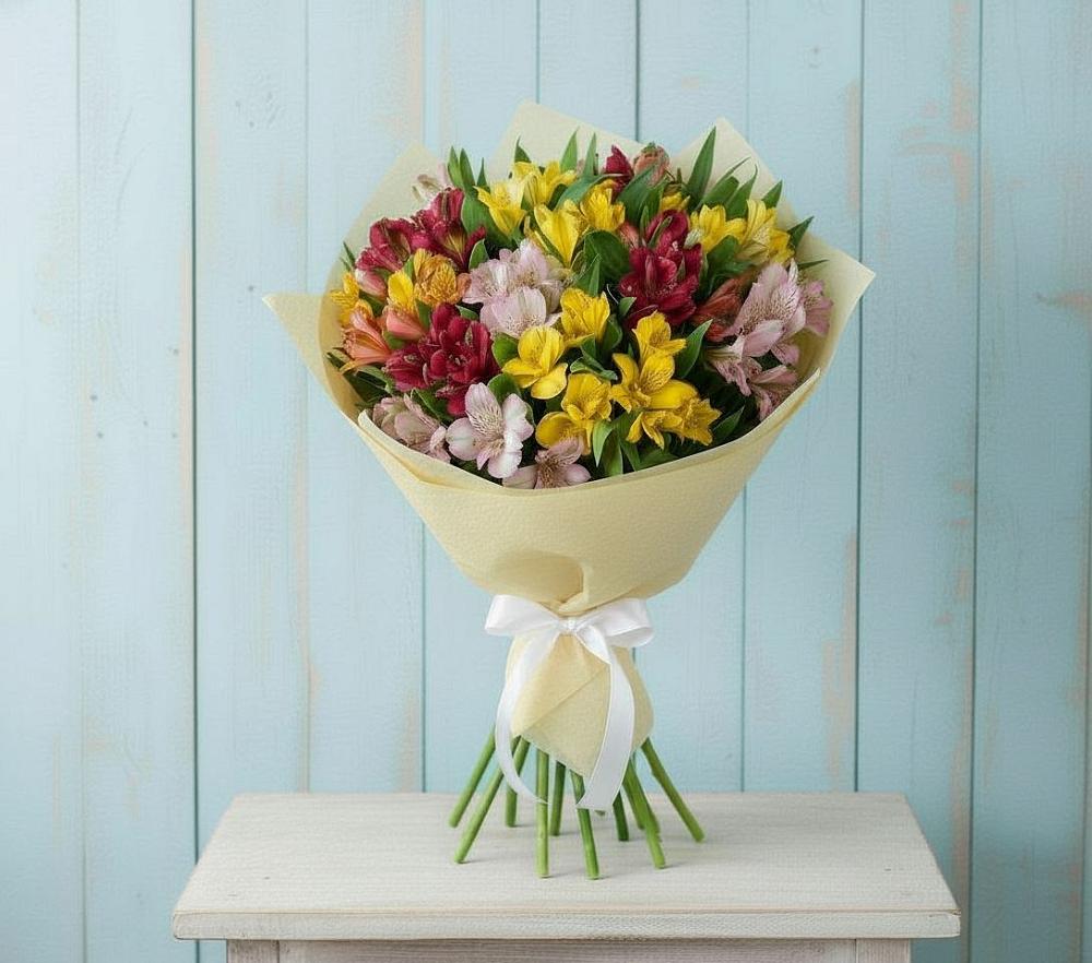 Букет цветов из: Альстромерии в Ягодное